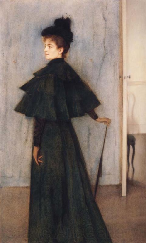 Fernand Khnopff Portrait of Mrs Botte Germany oil painting art